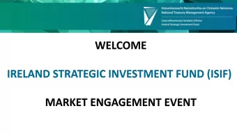 Event Welcome Conor OKelly  Chief Executive  NTMA  2  Key Note Speech  Mr. Michael Noonan  T.D.