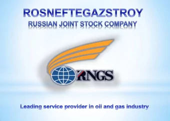 JSC  RAO Rosneftegazstroy  - an engineering holding of  international level which provide