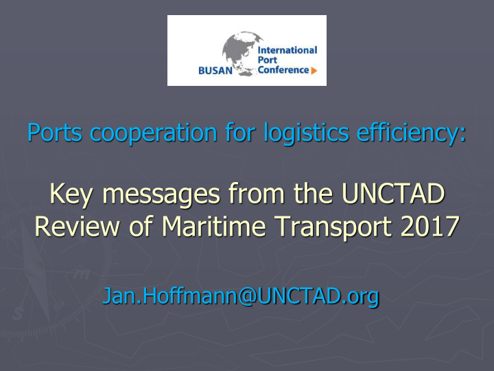 key messages from the unctad
