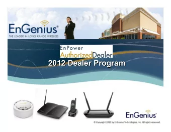 2012 Dealer Program  2012 Dealer Program  Program Benefits  Marketing  Rewards  Enhanced