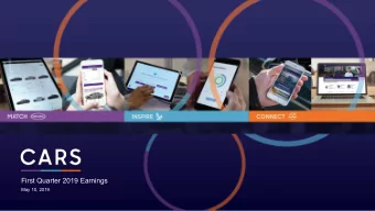 First Quarter 2019 Earnings  May 10, 2019  Forward-Looking Statements  This presentation contains