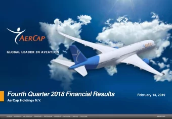 Fourth Quarter 2018 Financial Results  February 14, 2019  AerCap Holdings N.V.  Disclaimer Incl.
