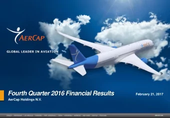 Fourth Quarter 2016 Financial Results  February 21, 2017  AerCap Holdings N.V.  Disclaimer Incl.