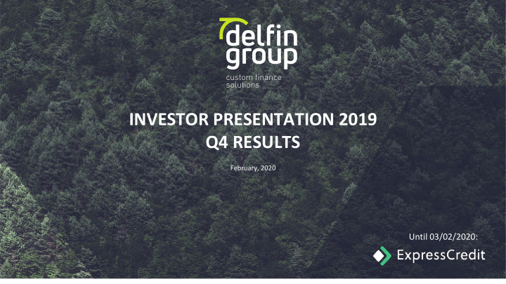 investor presentation 2019