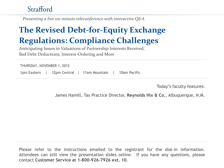 the revised debt for equity exchange regulations