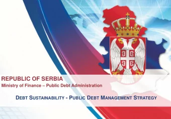 REPUBLIC OF SERBIA Ministry of Finance  Public Debt Administration D EBT S USTAINABILITY - P