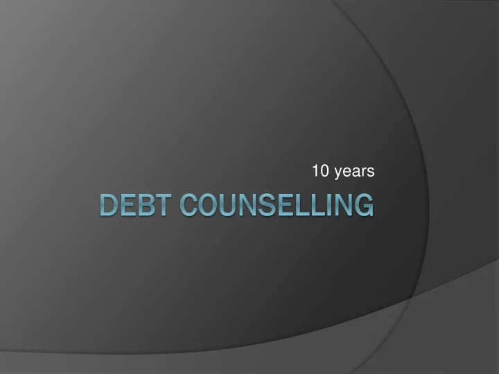 10 years presentation focus
