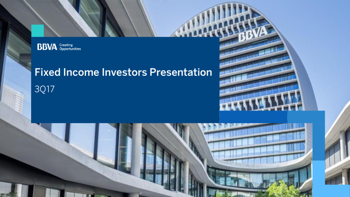 fixed income investors presentation