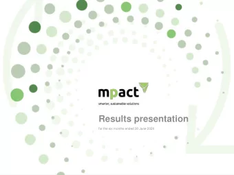 Results presentation  for the six months ended 30 June 2020  1  Half-year 2020 in context  Impact