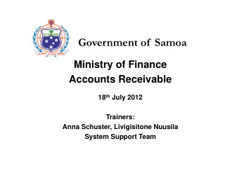 Ministry of Finance  Accounts