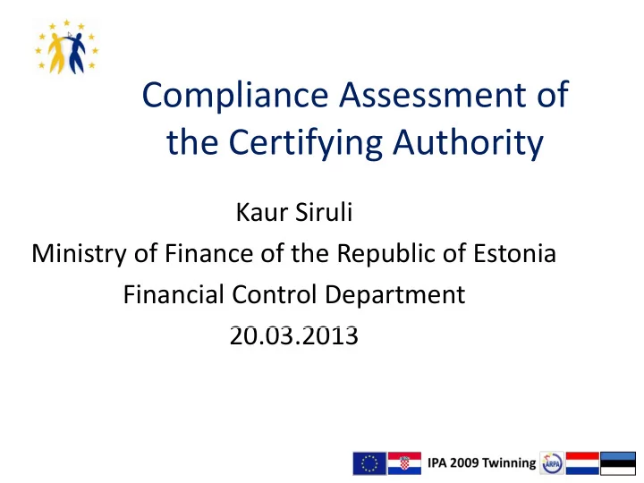 the certifying authority