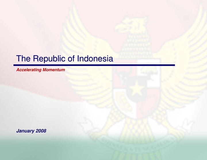 the republic of indonesia the republic of indonesia