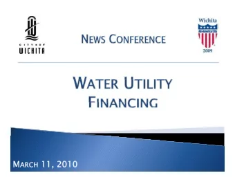 ARCH 11, 2010  11, 2010 P ROJECT ROJECT G OALS  OALS  Future water supply  Future water supply