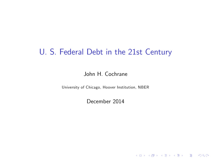 u s federal debt in the 21st century