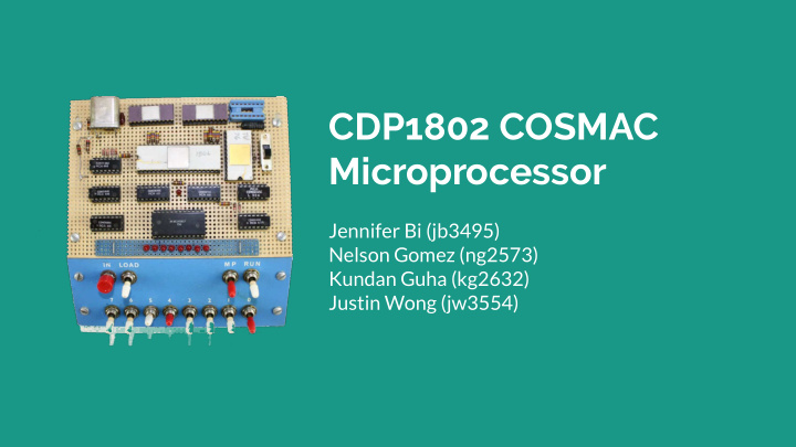 cdp1802 cosmac microprocessor