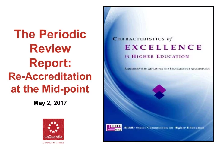 the periodic review report