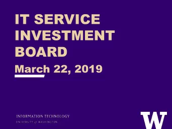 INVESTMENT  BOARD  March 22, 2019  AGENDA  &gt; Call to order  TRF approval  &gt; Transformative