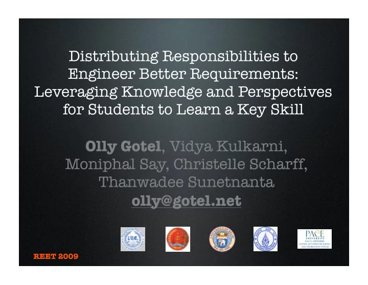 distributing responsibilities to engineer better