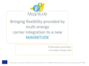 Bringing flexibility provided by  multi-energy  carrier integration to a new  MAGNITUDE  Project