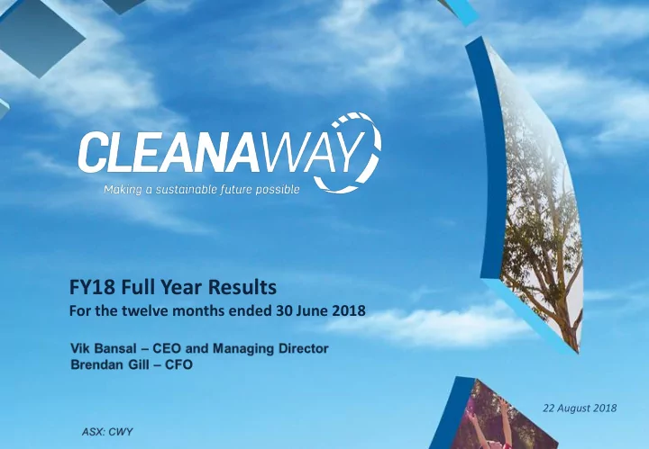 fy18 full year results