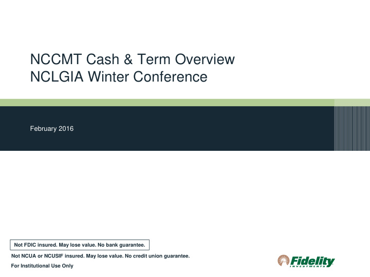 nccmt cash term overview nclgia winter conference