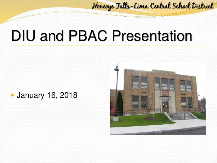 diu and pbac presentation