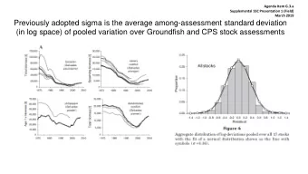 Previously adopted sigma is the average among-assessment standard deviation  (in log space) of