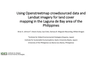 Using Openstreetmap crowdsourced data and  La  Landsat im  imagery for la  land cover  mapping in