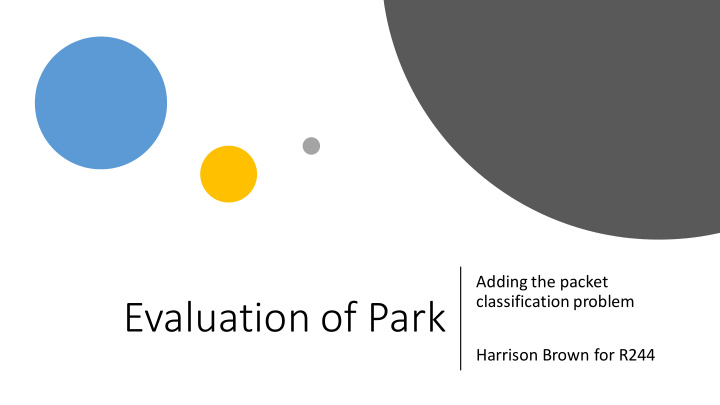 evaluation of park