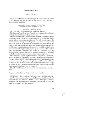 Senate Bill No. 1765  CHAPTER 927  An act to add Chapter 8 (commencing with Section 119400) to Part