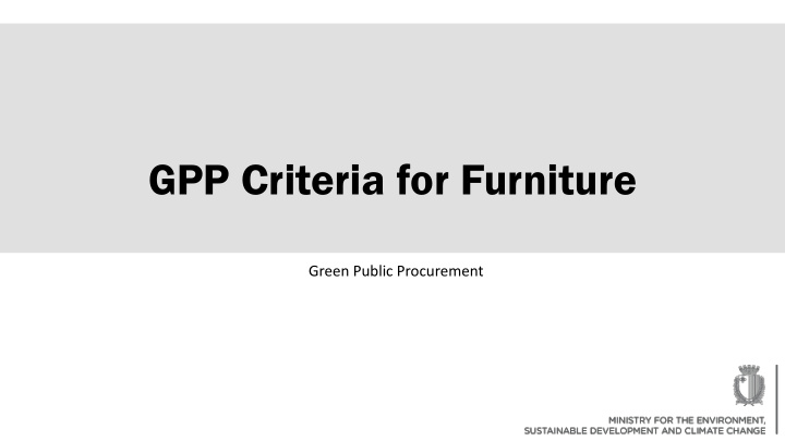 gpp criteria for furniture