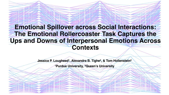 emotional spillover across social interactions the
