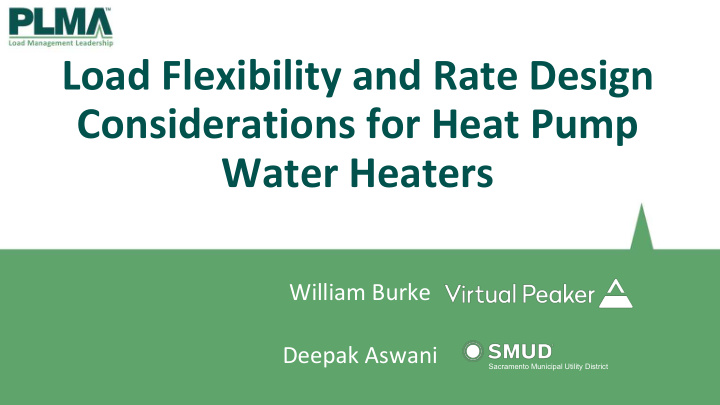 load flexibility and rate design considerations for heat