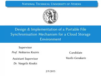 Design &amp; Implementation of a Portable File  Synchronisation Mechanism for a Cloud Storage