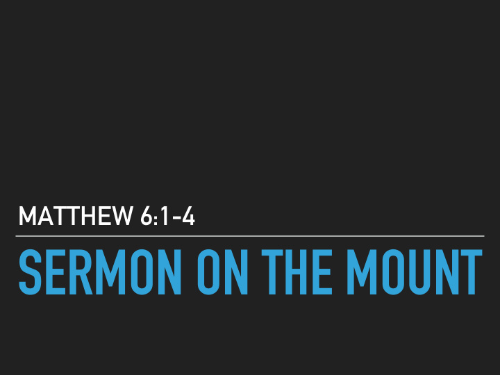 sermon on the mount sermon on the mount