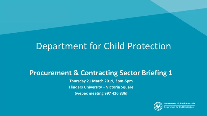 department for child protection
