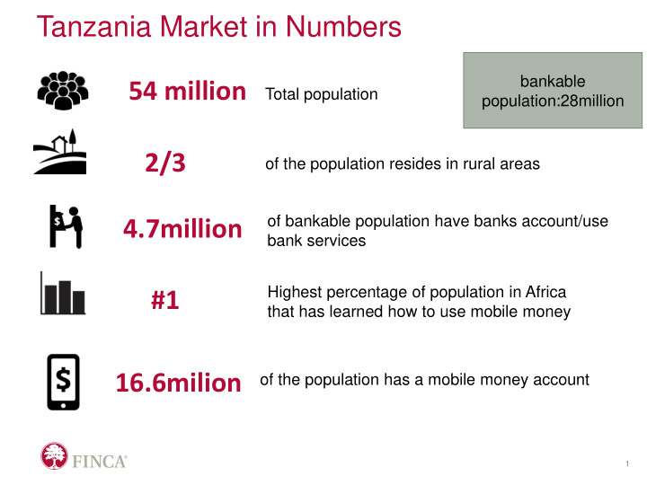 tanzania market in numbers