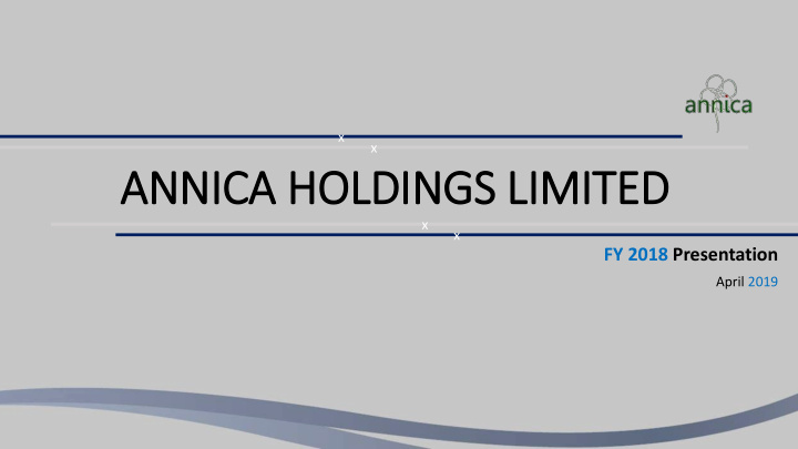 annica holdings lim imited
