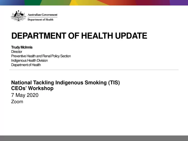 department of health update