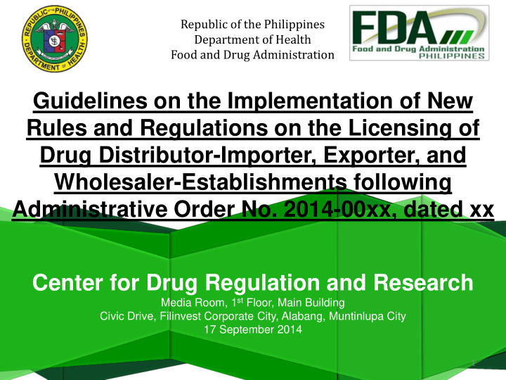 rules and regulations on the licensing of