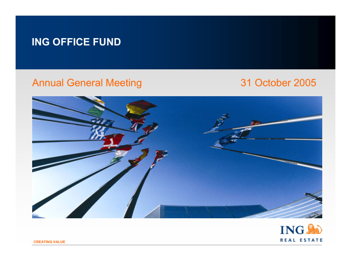 ing office fund annual general meeting 31 october 2005