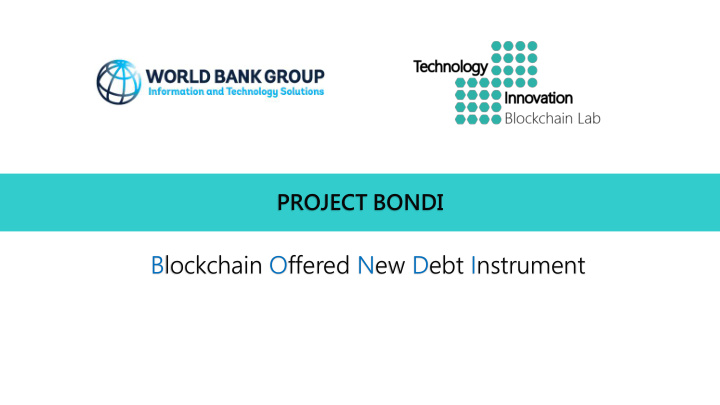 blockchain offered new debt instrument what is the world