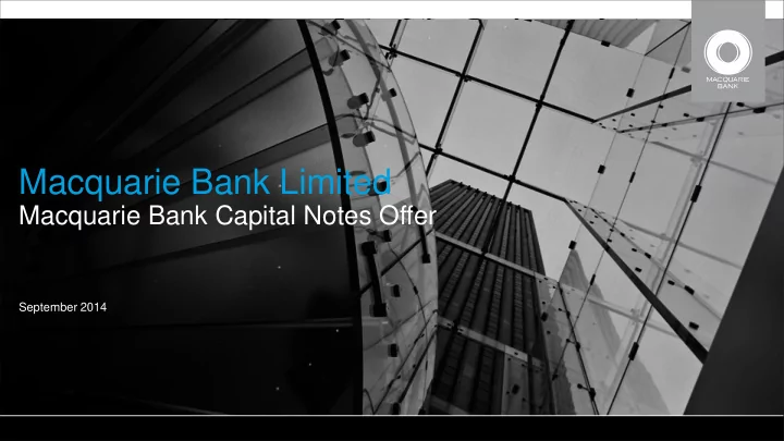 macquarie bank limited