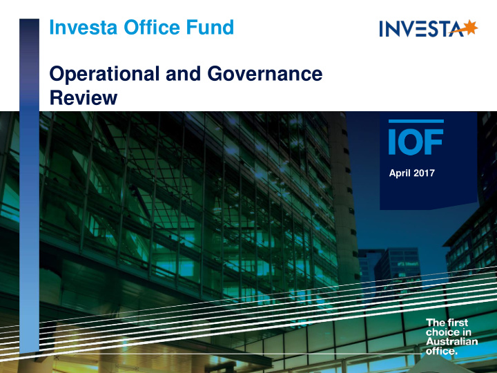 investa office fund operational and governance