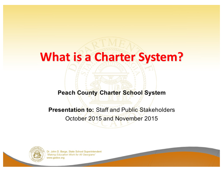 what is a charter system