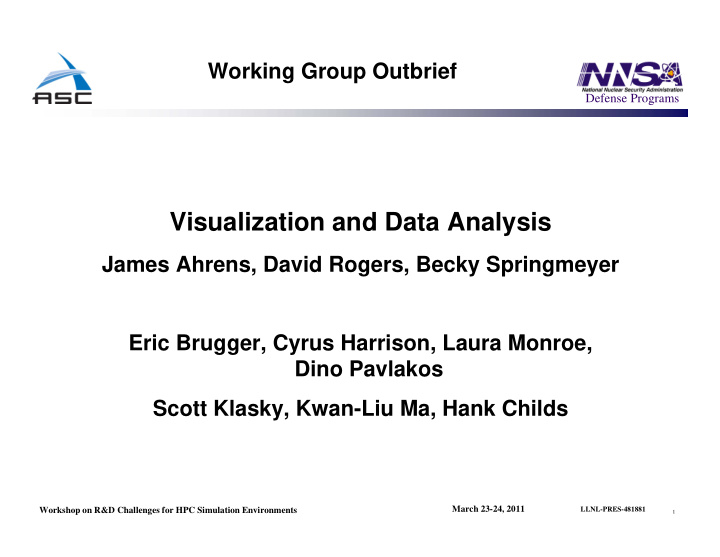 visualization and data analysis