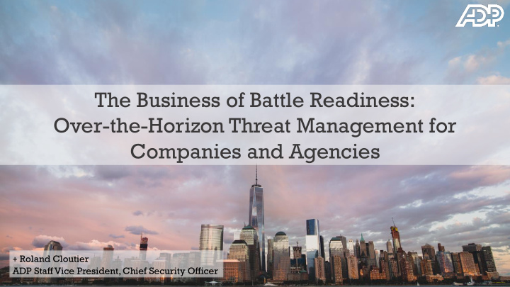 the business of battle readiness