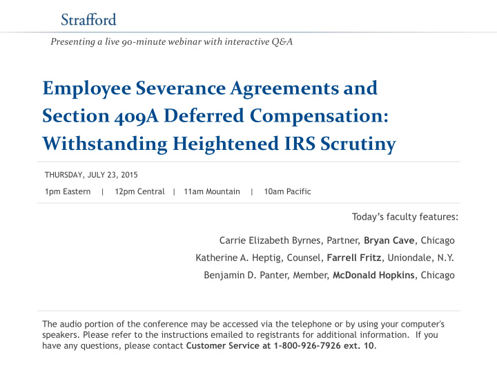 employee severance agreements and section 409a deferred
