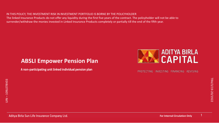 absli empower pension plan