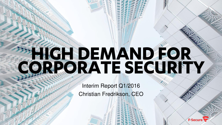 high demand for corporate security